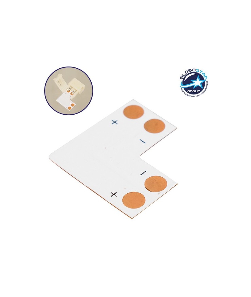 GloboStar® 70704 Connector L για Ταινία LED 4.8 Watt